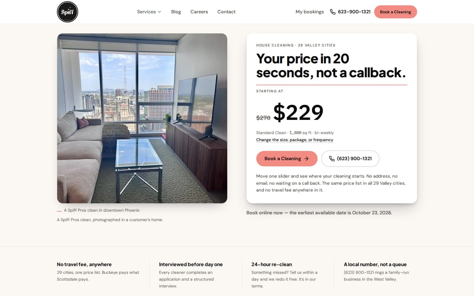 Live screenshot of Spiff Pros (spiffpros.com)